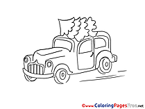 Car Winter Colouring Sheet download