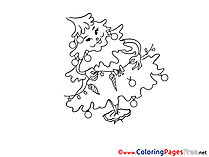 Christmas Tree Winter Coloring Pages download