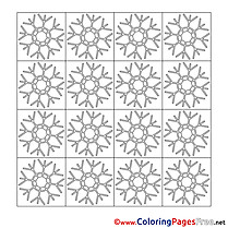 Decoration Winter Colouring Page for Children