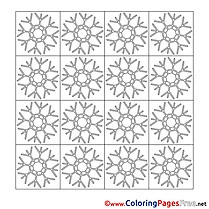 Decoration Winter Colouring Page for Children
