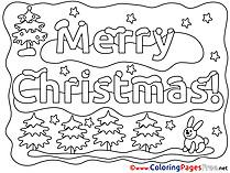 Merry Christmas Winter Coloring Pages free