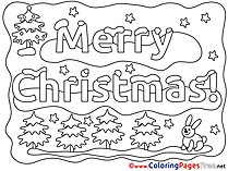Merry Christmas Winter Coloring Pages free