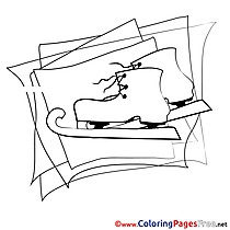Skates Winter Coloring Pages