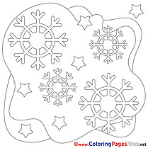 Snowflakes Winter Coloring Pages for Kids