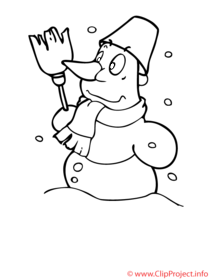Snowman image for colouring