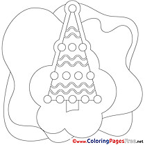 Tree Winter Coloring Page for Kids