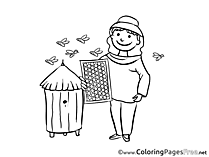 Beekeeper Kids download Coloring Pages