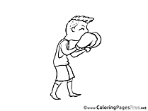 Boxer for Kids printable Colouring Page
