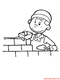 Builder coloring sheet for free