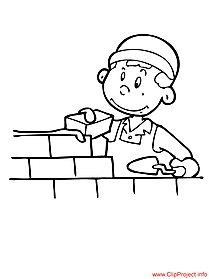 Builder coloring sheet for free