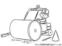 Bulldozer Operator for free Coloring Pages download