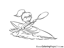 Canoeist free printable Coloring Sheets