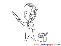 Carpenter Kids Invitation Coloring Pages