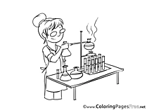 Chemist printable Coloring Sheets download
