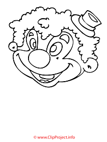 Clown coloring free