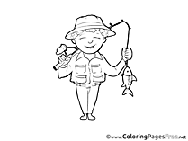 Fisher for Kids Invitation Colouring Page