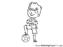 Football Player Colouring Sheet download free