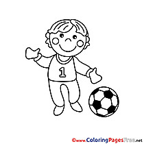 Footballer Coloring Pages for free
