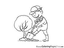 Gardener Coloring Pages for free