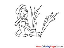 Gardener printable Coloring Sheets download