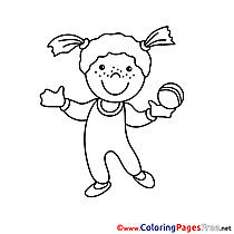 Gymnast free printable Coloring Sheets