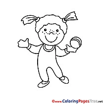 Gymnast free printable Coloring Sheets