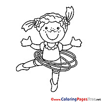 Gymnast printable Coloring Sheets download