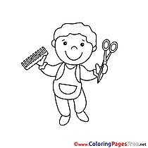 Hairdresser for free Coloring Pages download