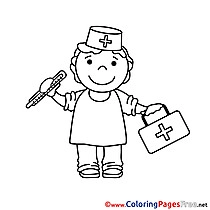 Health Worker download printable Coloring Pages