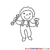 Laborer download printable Coloring Pages
