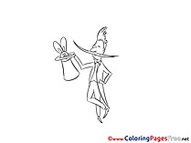 Magician Kids Invitation Coloring Pages