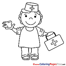 Nurse Colouring Sheet download free