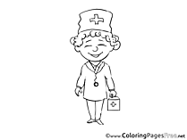 Nurse printable Coloring Pages for free