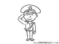 Officer Invitation free Coloring Pages