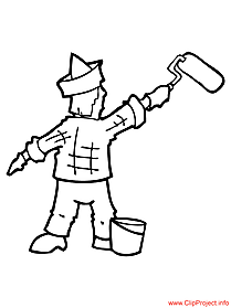 Painter image - coloring pages of work