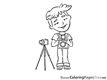 Photographer free Invitation Coloring Sheets