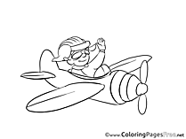 Pilot Invitation Colouring Sheet free