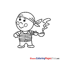 Pirate download Colouring Sheet free