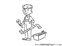 Plumber Coloring Sheets Invitation free