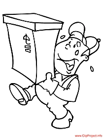 Postman coloring page