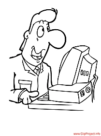 Programmer cartoon - work coloring pages