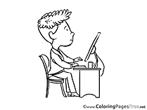 Programmer Coloring Pages Invitation