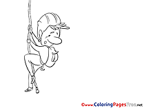 Rescuer free Colouring Page Invitation