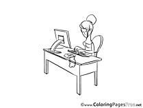 Secretary Invitation Coloring Pages free