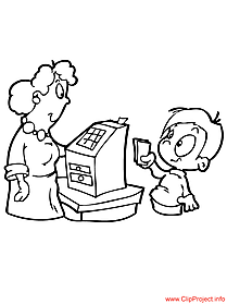 Shop coloring pages free