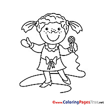 Singer Children download Colouring Page