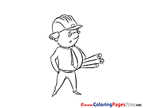 Supervisor Kids download Coloring Pages