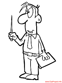 Teacher cartoon - work coloring pages