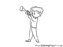 Trumpeter printable Coloring Sheets download