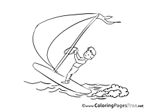 Windsurfer Coloring Pages for free